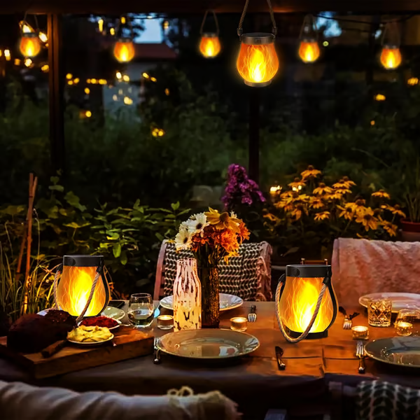 š„ Last Day Promotion 50% OFFš„Dancing flame Solar Lantern Outdoor Lights