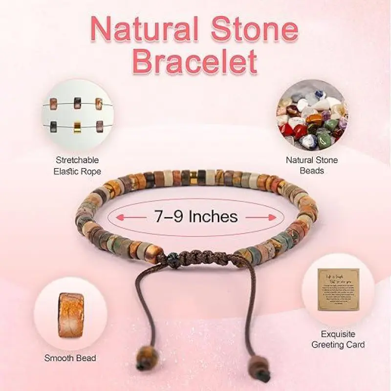 Handcrafted healing stone bracelets — meaningful gifts for every woman.