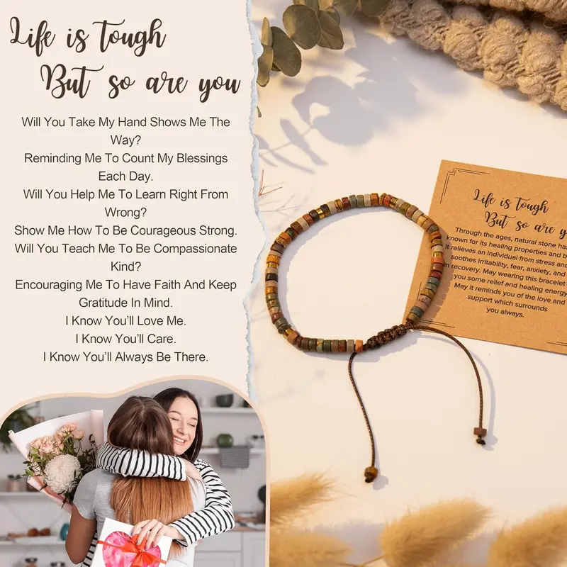 Handcrafted healing stone bracelets — meaningful gifts for every woman.