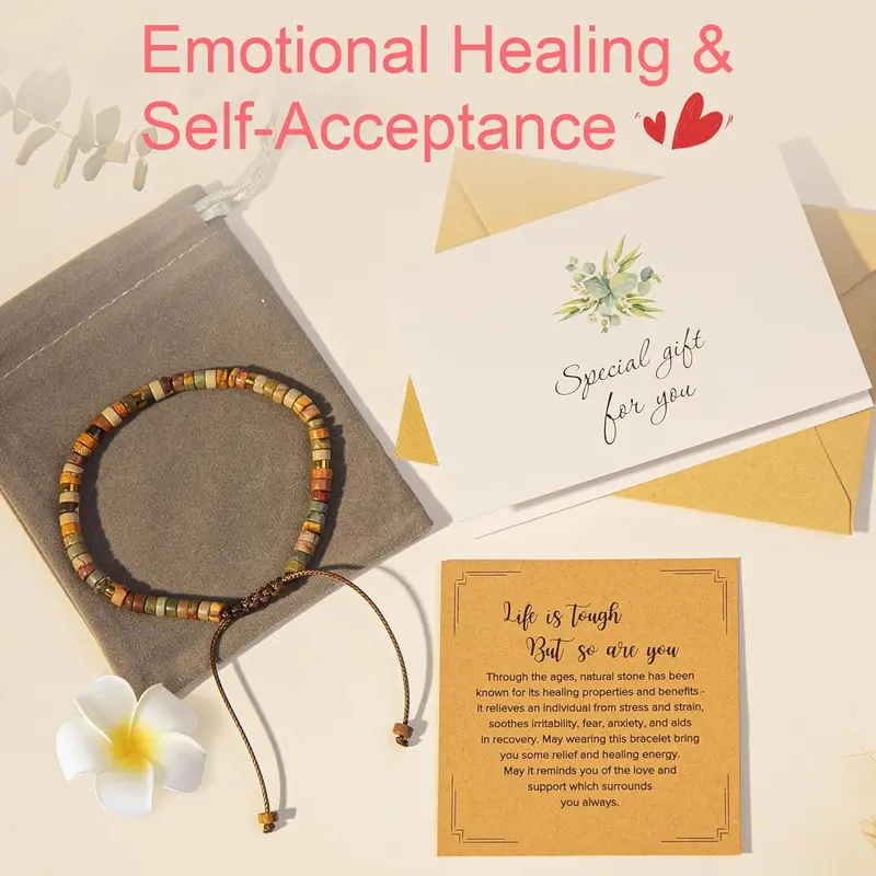 Handcrafted healing stone bracelets — meaningful gifts for every woman.