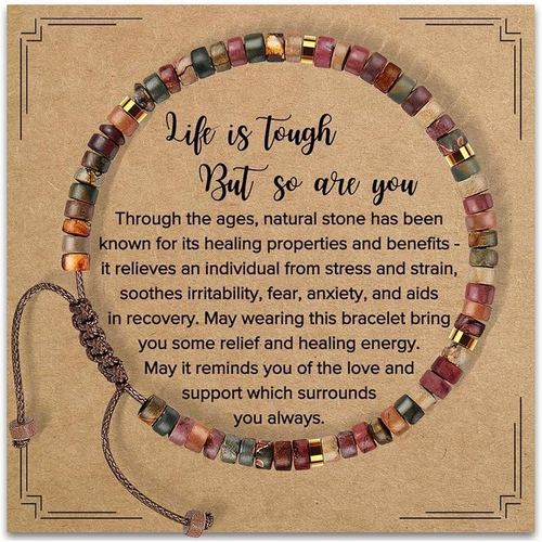 Handcrafted healing stone bracelets — meaningful gifts for every woman.