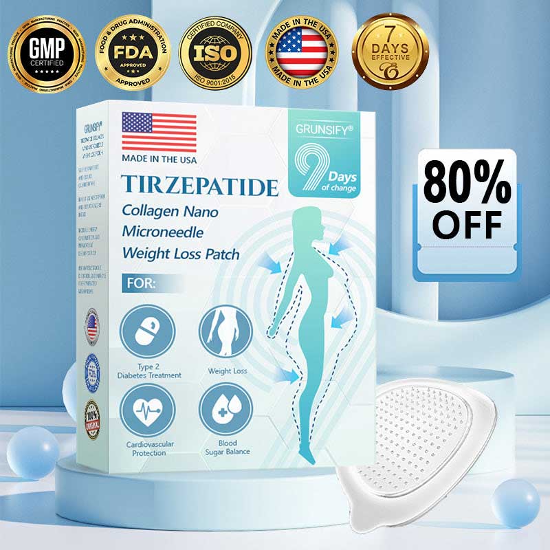 Grunsify® SMGT-GLP-1 Tirzepatide & Collagen Nano Microneedle Patch – Target Weight Loss, Loose Skin, Diabetes, Fatigue & More