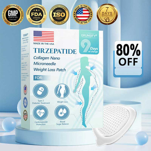 【Last Day Promotion 80% OFF🌟】🎃🎃Grunsify® SMGT-GLP-1 𝐓𝐢𝐫𝐳𝐞𝐩𝐚𝐭𝐢𝐝𝐞 & 𝐂𝐨𝐥𝐥𝐚𝐠𝐞𝐧 𝐍𝐚𝐧𝐨 𝐌𝐢𝐜𝐫𝐨𝐧𝐞𝐞𝐝𝐥𝐞 𝐖𝐞𝐢𝐠𝐡𝐭 𝐋𝐨𝐬𝐬 𝐏𝐚𝐭𝐜𝐡丨Targets Obesity, Loose Skin, High Blood Pressure, Diabetes, Fatty Liver, Joint Pain, Brain Fog, Low Energy, Body Aches, and More