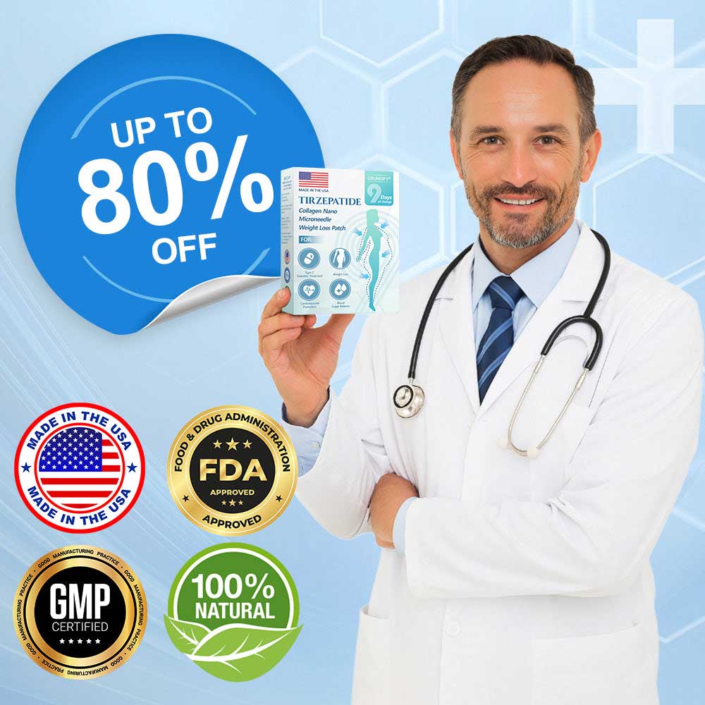 【Last Day Promotion 80% OFF🌟】🎃🎃Grunsify® SMGT-GLP-1 𝐓𝐢𝐫𝐳𝐞𝐩𝐚𝐭𝐢𝐝𝐞 & 𝐂𝐨𝐥𝐥𝐚𝐠𝐞𝐧 𝐍𝐚𝐧𝐨 𝐌𝐢𝐜𝐫𝐨𝐧𝐞𝐞𝐝𝐥𝐞 𝐖𝐞𝐢𝐠𝐡𝐭 𝐋𝐨𝐬𝐬 𝐏𝐚𝐭𝐜𝐡丨Targets Obesity, Loose Skin, High Blood Pressure, Diabetes, Fatty Liver, Joint Pain, Brain Fog, Low Energy, Body Aches, and More