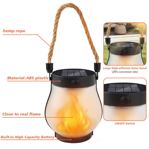 š„ Last Day Promotion 50% OFFš„Dancing flame Solar Lantern Outdoor Lights