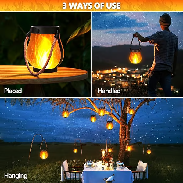 š„ Last Day Promotion 50% OFFš„Dancing flame Solar Lantern Outdoor Lights