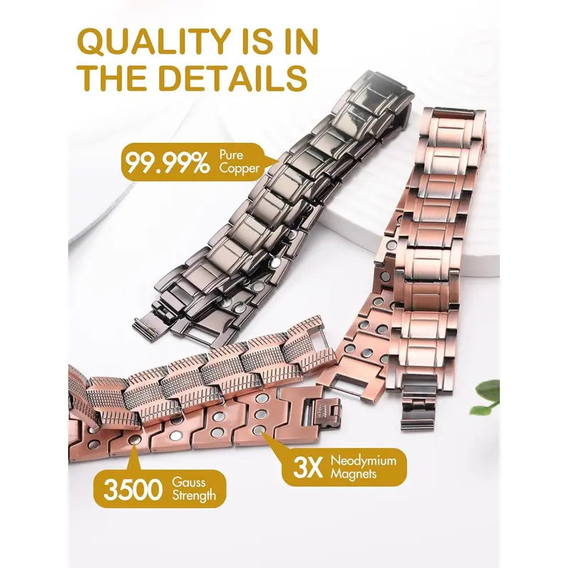 🔥New product launch limited time offer-Copper Magnetic Bracelet ——Relieve fatigue and promote blood circulation