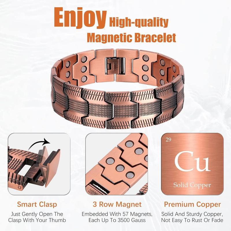 🔥New product launch limited time offer-Copper Magnetic Bracelet ——Relieve fatigue and promote blood circulation