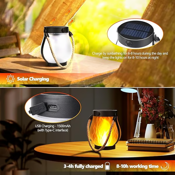 š„ Last Day Promotion 50% OFFš„Dancing flame Solar Lantern Outdoor Lights