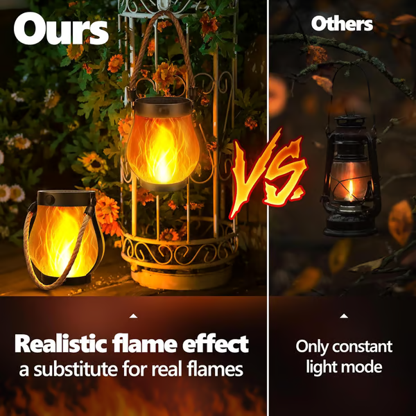 š„ Last Day Promotion 50% OFFš„Dancing flame Solar Lantern Outdoor Lights