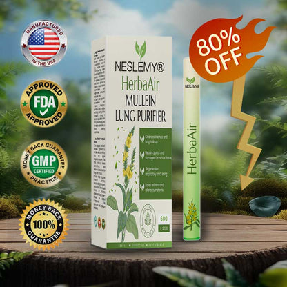 🎁 Limited time offer up to 80% off NESLEMY® HerbaAir Mullein Lung Purifier!