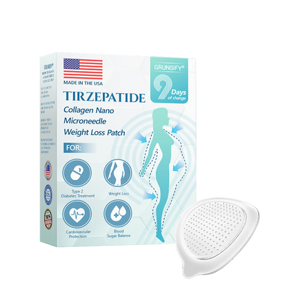 Grunsify® SMGT-GLP-1 Tirzepatide & Collagen Nano Microneedle Patch – Target Weight Loss, Loose Skin, Diabetes, Fatigue & More
